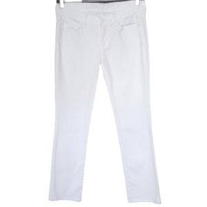 7 For All Mankind Women 30 White Straight Leg Jeans Vacation Cruise Beachy